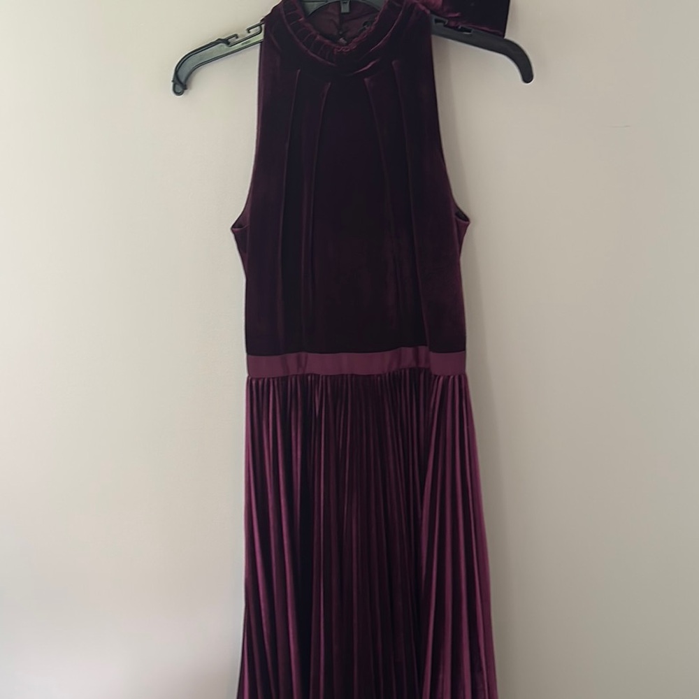 Ted Baker Pleated Velvet Dress 1